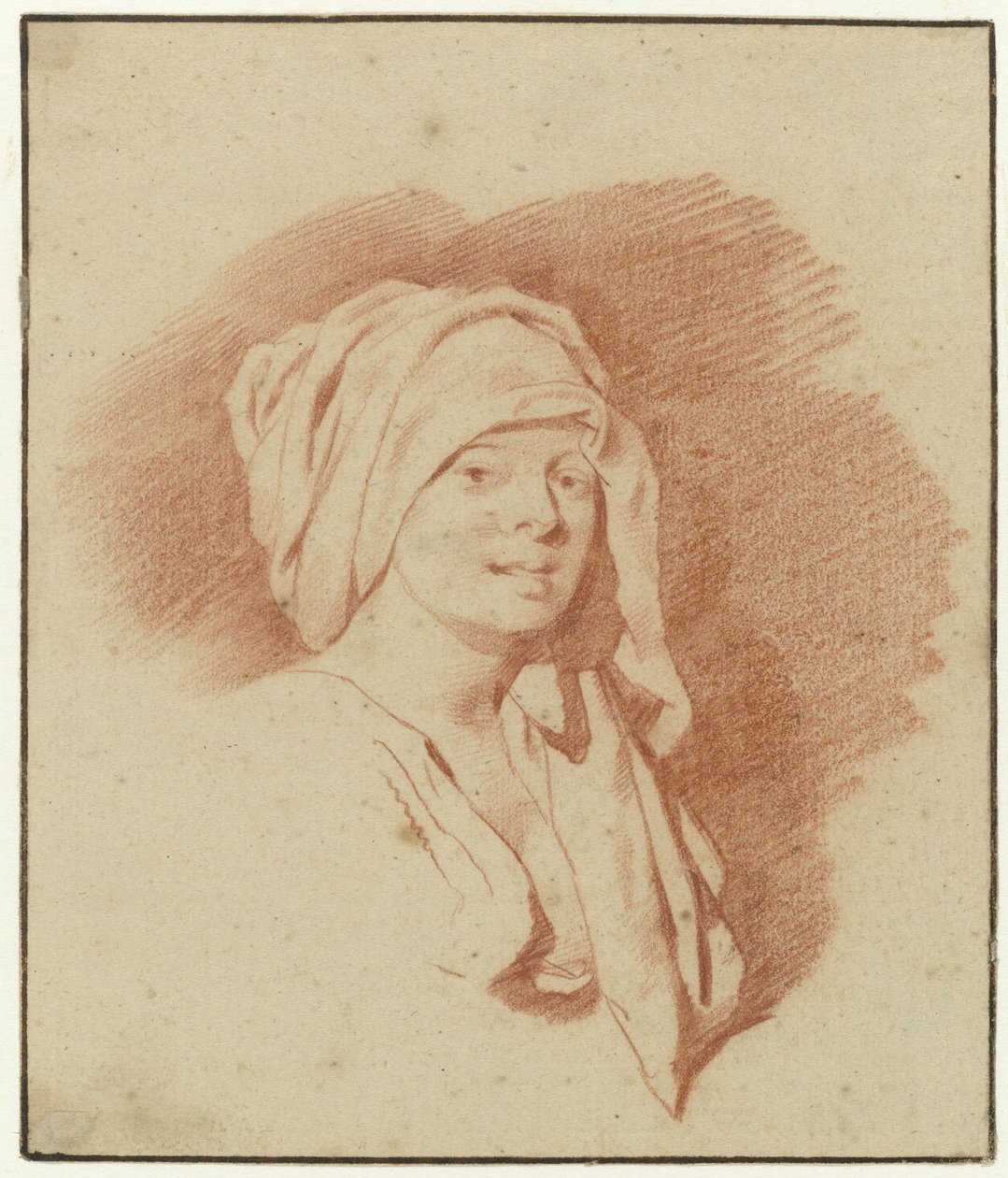 Studio di una donna, busto, con copricapo, rivolta a destra da Cornelis Pietersz. Bega