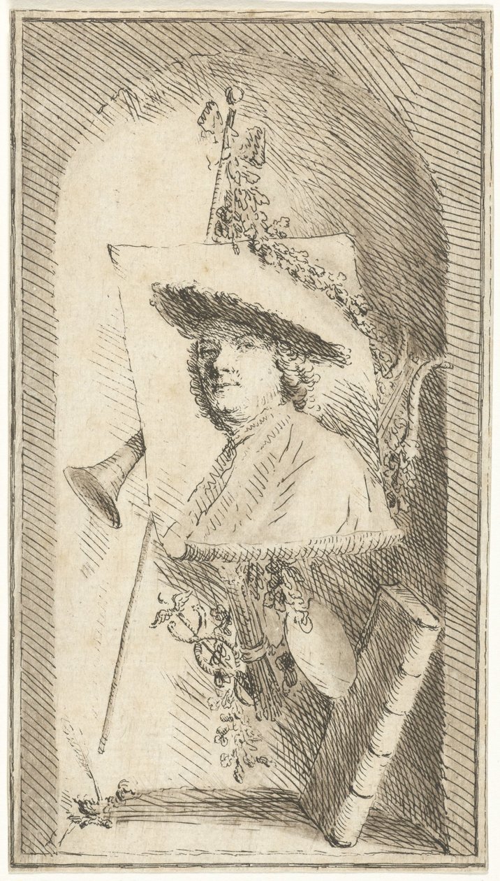 Autoritratto di Cornelis Ploos van Amstel da Cornelis Ploos van Amstel (signed by artist)