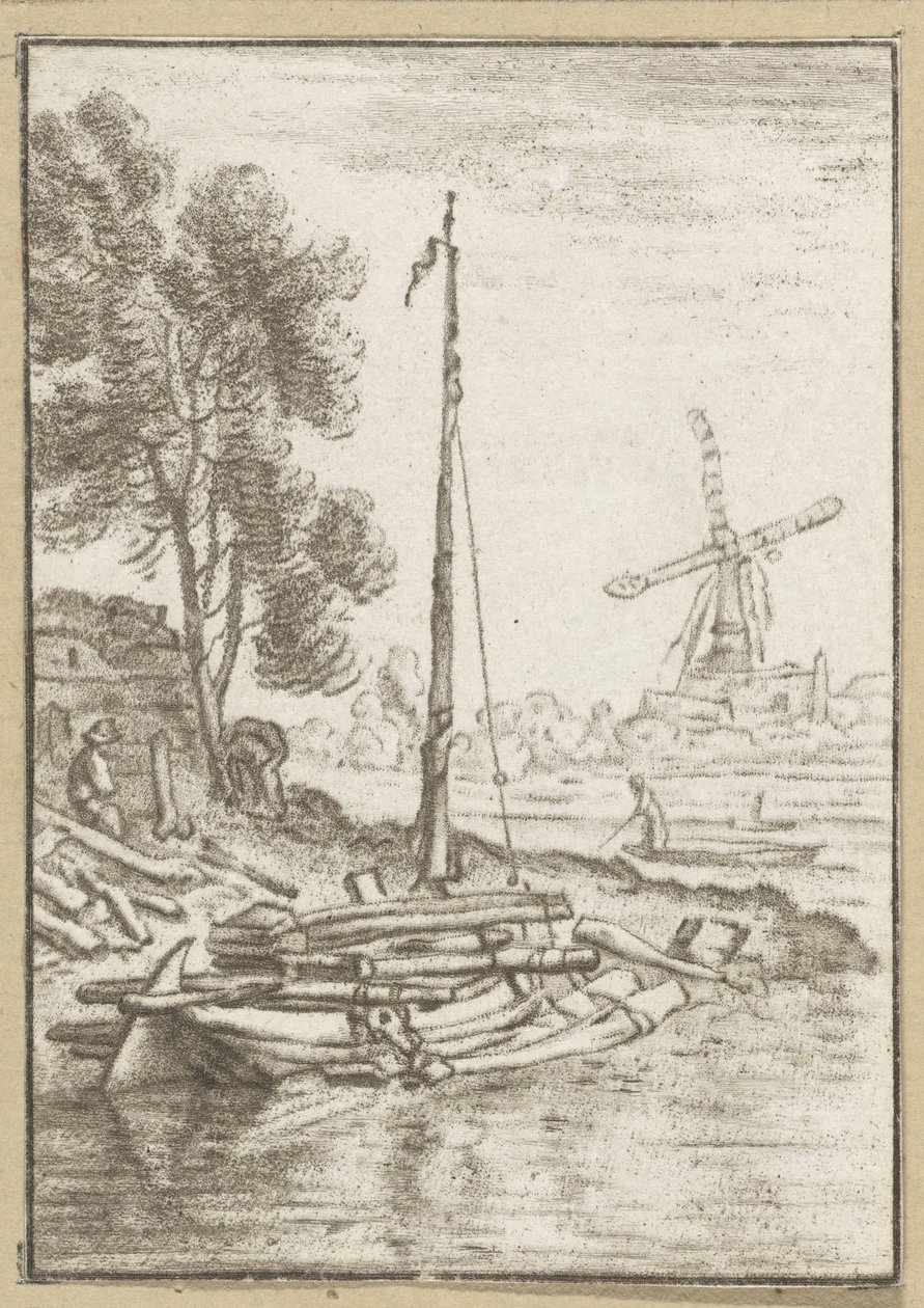 Fiume tortuoso (serie Prentwerk) da Cornelis Ploos van Amstel