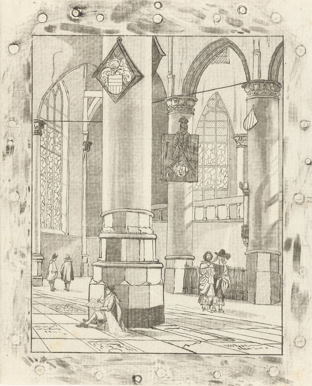 Interno di una chiesa da Cornelis Ploos van Amstel