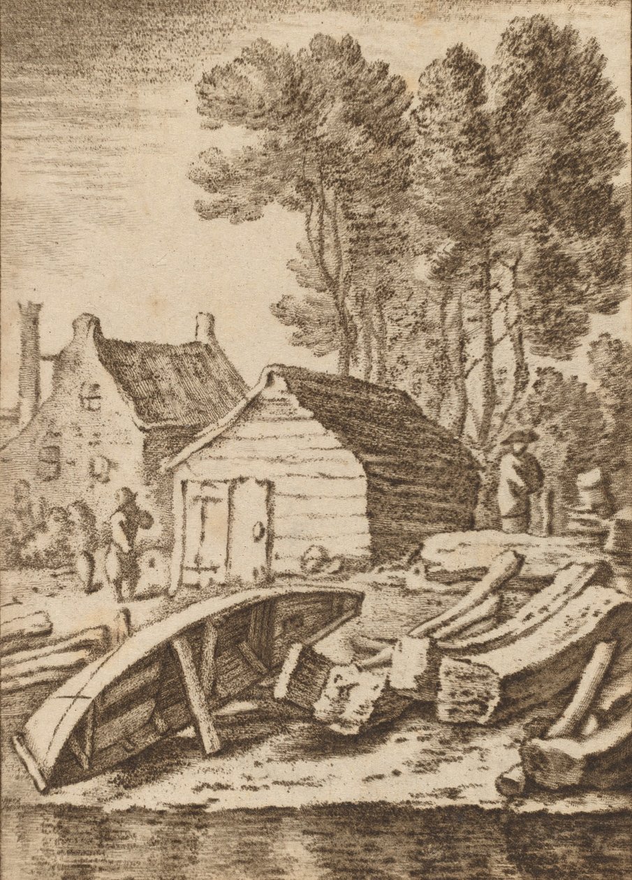 Cantiere navale, 1761, pubblicato 1765 da Cornelis Ploos van Amstel
