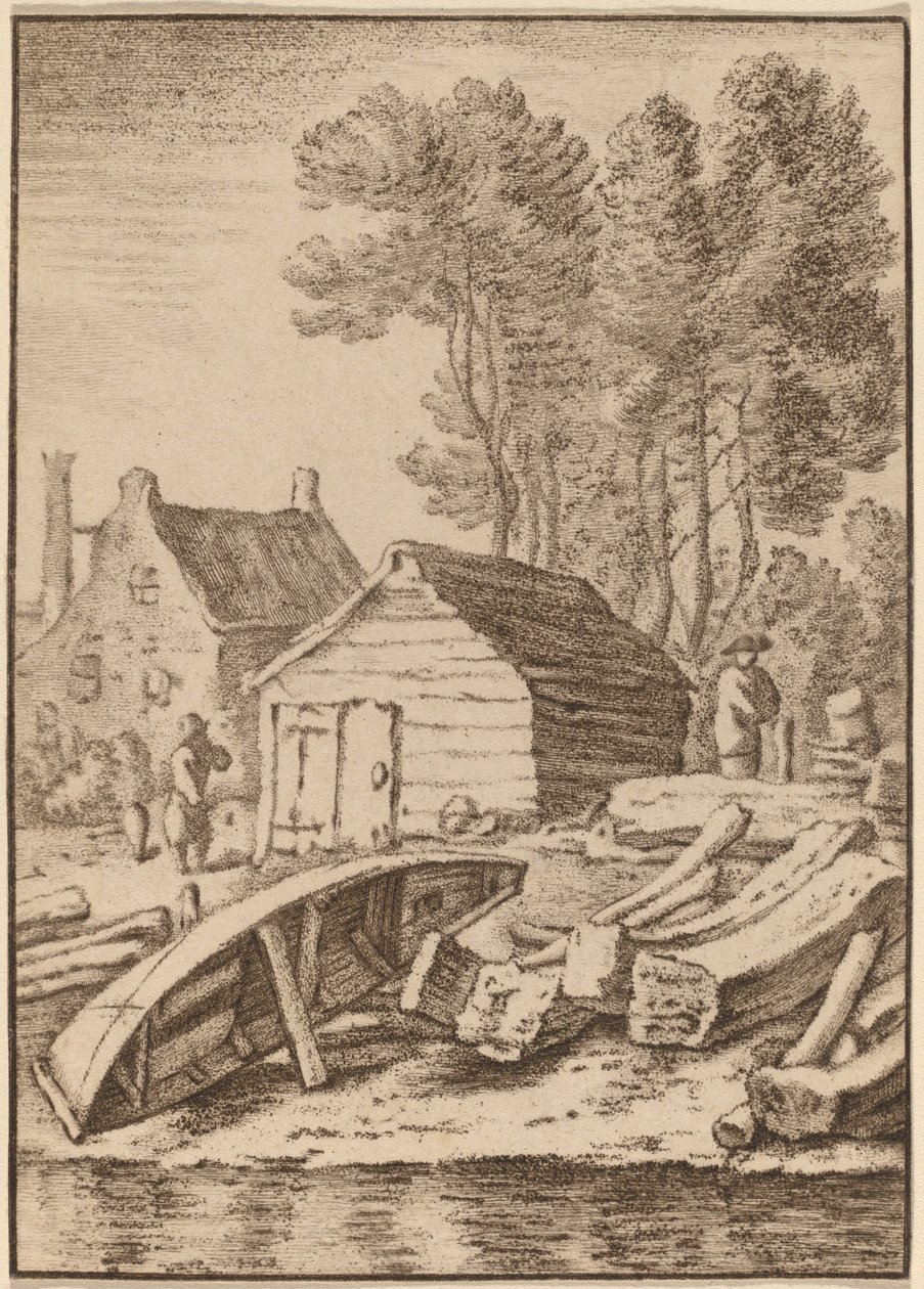 Cantiere Navale, 1761, pubblicato 1765 da Cornelis Ploos van Amstel