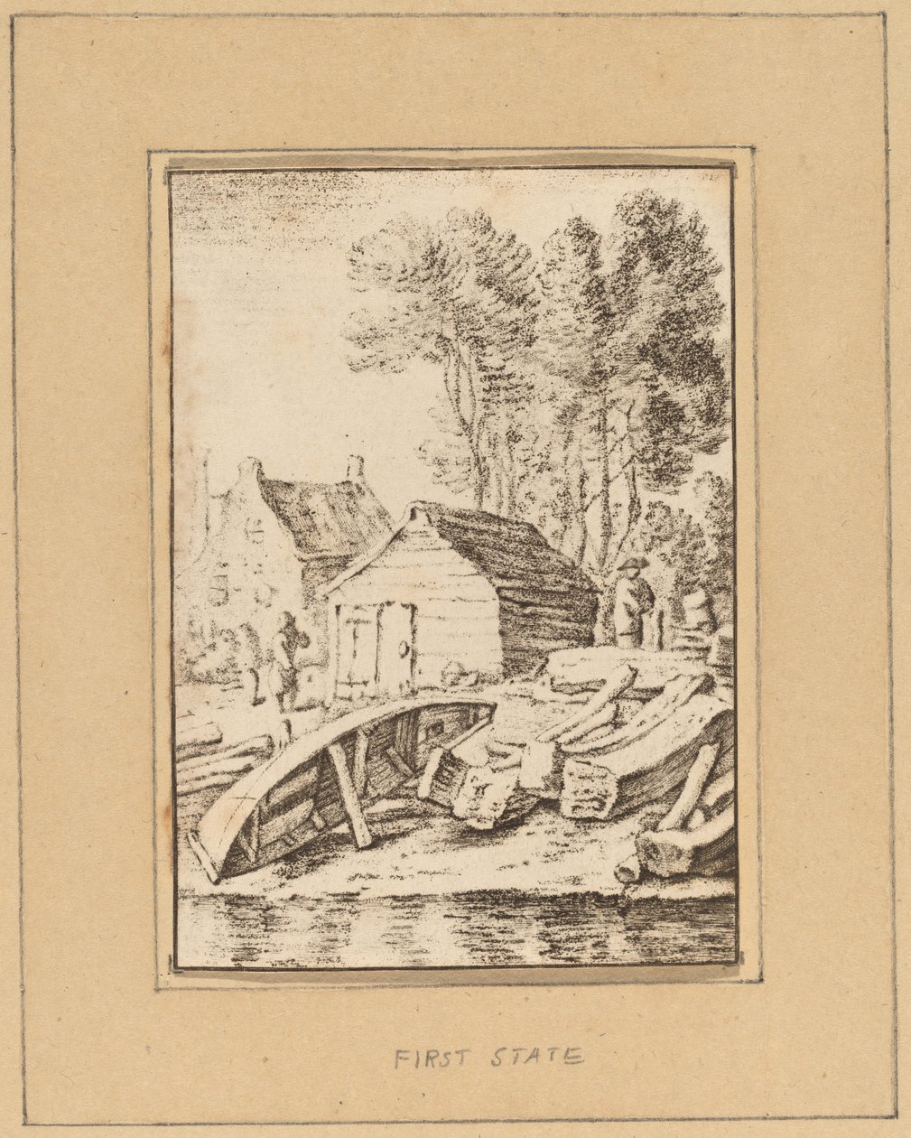 Cantiere navale, 1761, pubblicato 1765 da Cornelis Ploos van Amstel