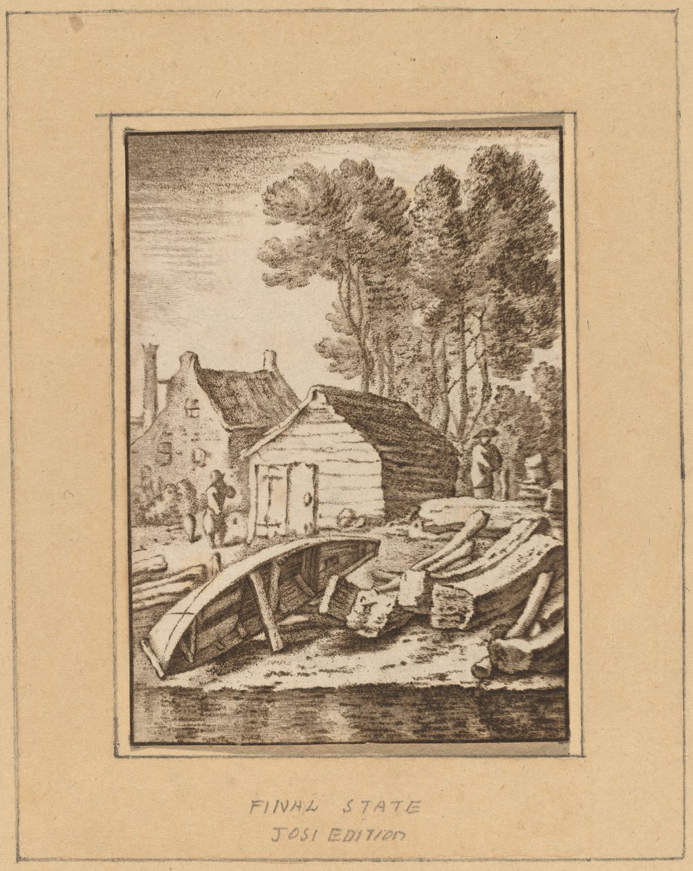 Cantiere Navale da Cornelis Ploos van Amstel after Herman Saftleven