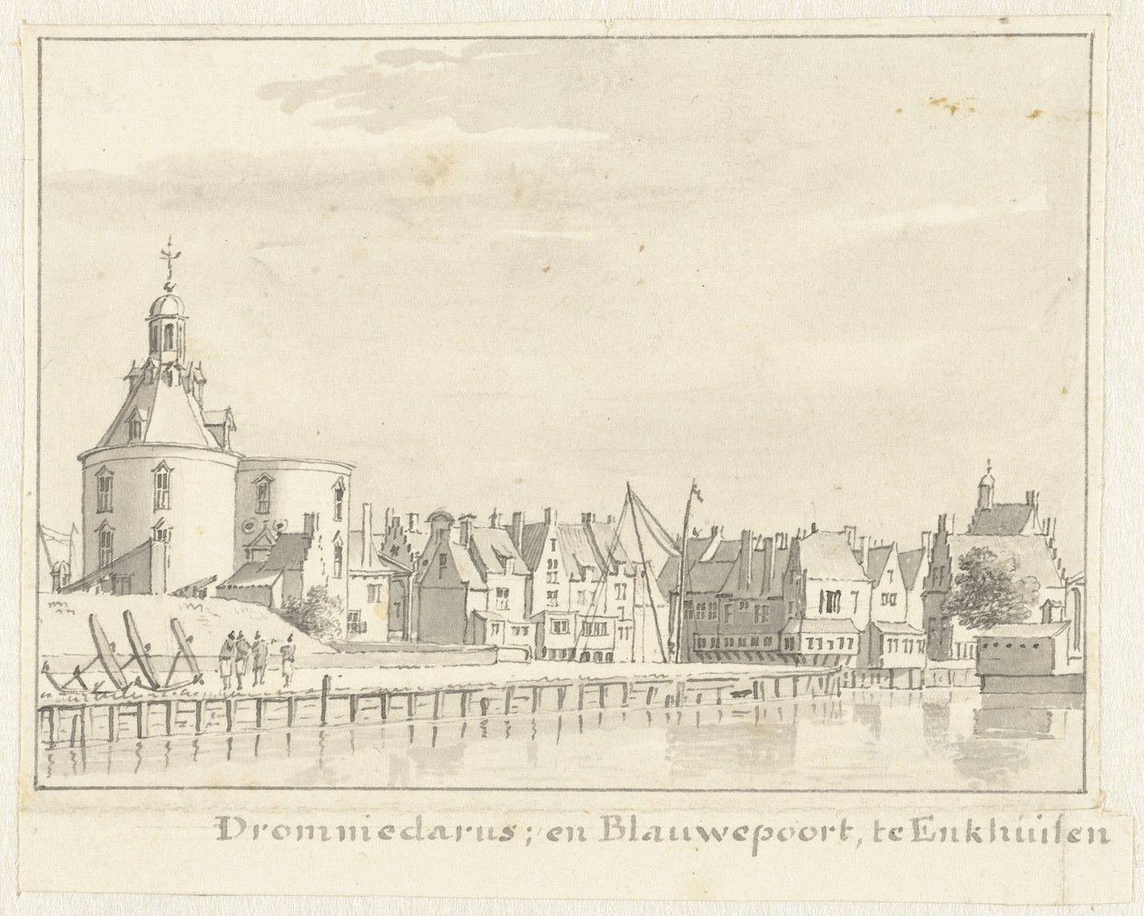 La Drommedaris e la Porta Blu a Enkhuizen da Cornelis Pronk