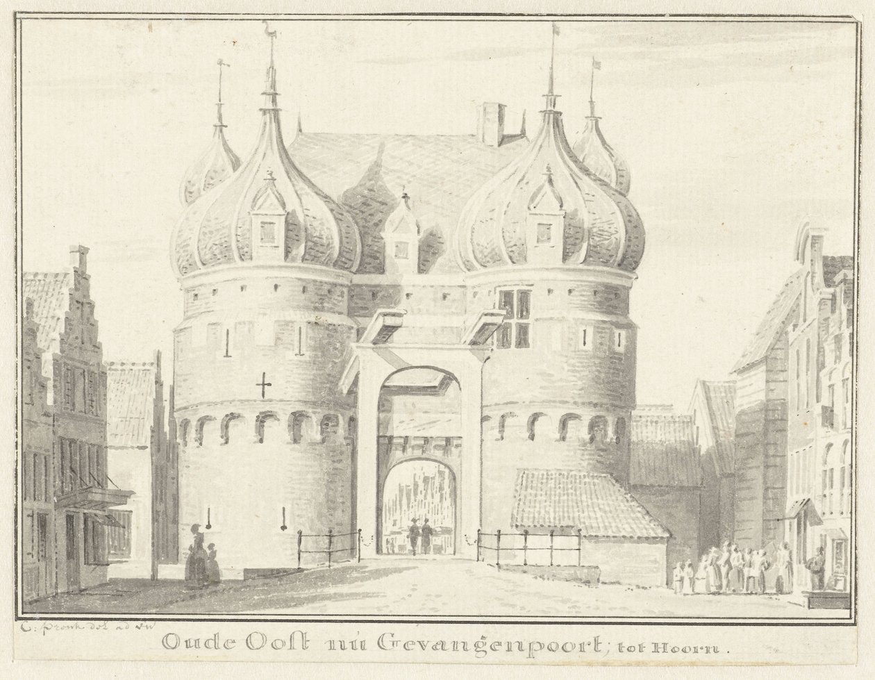 La vecchia porta orientale o porta della prigione a Hoorn da Cornelis Pronk
