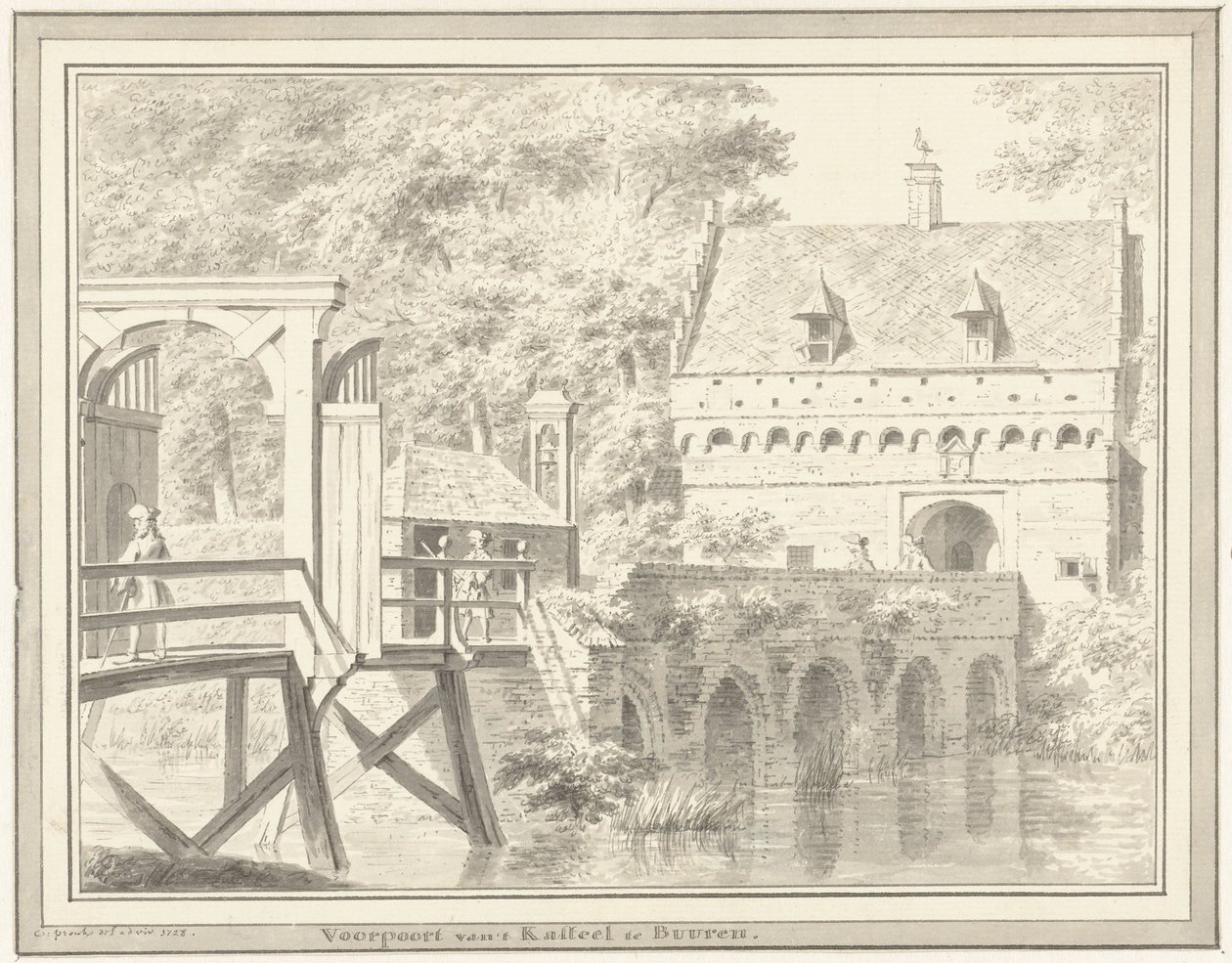 Porta anteriore del castello di Buren da Cornelis Pronk