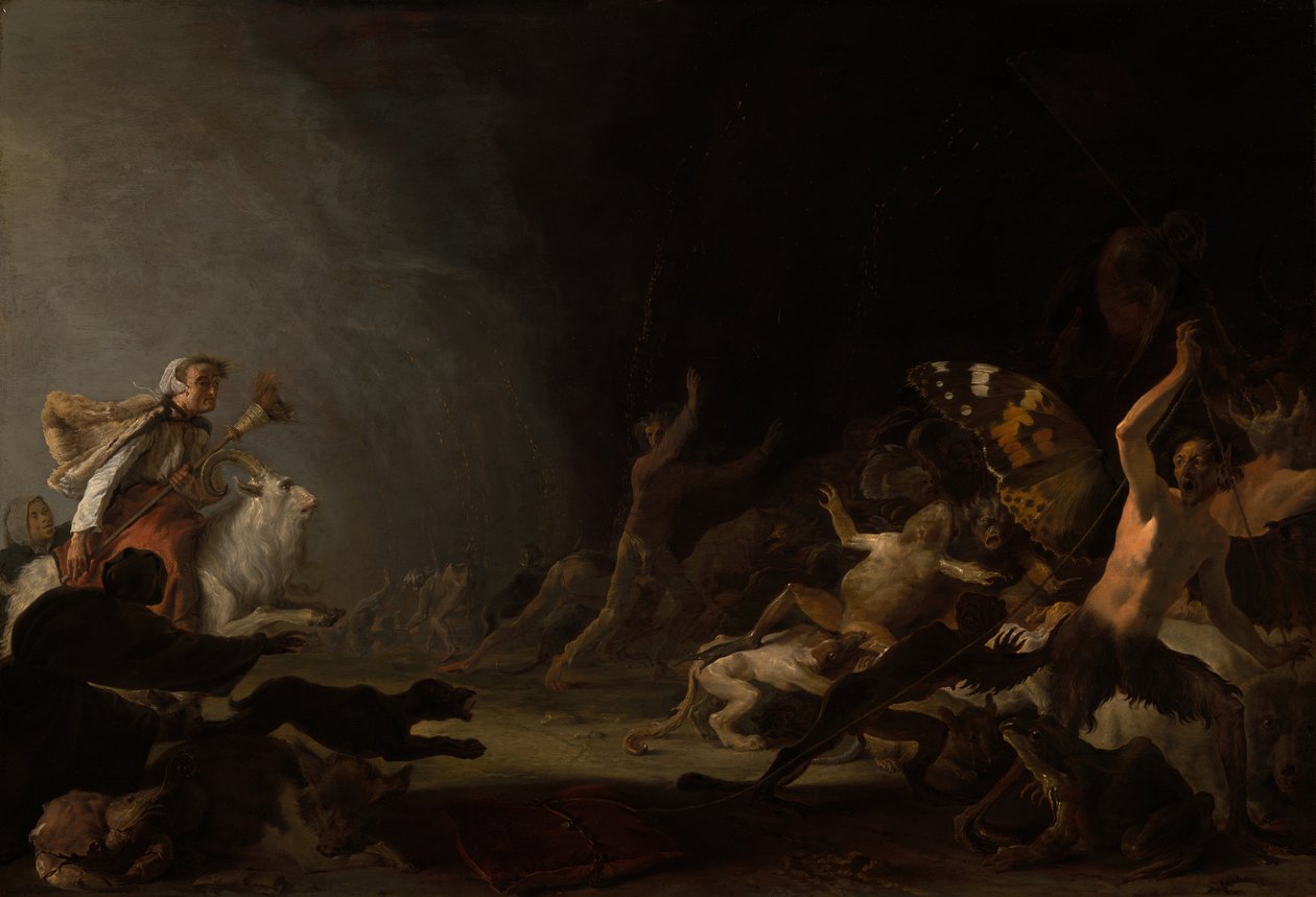Sabbath delle streghe, c. 1650 da Cornelis Saftleven