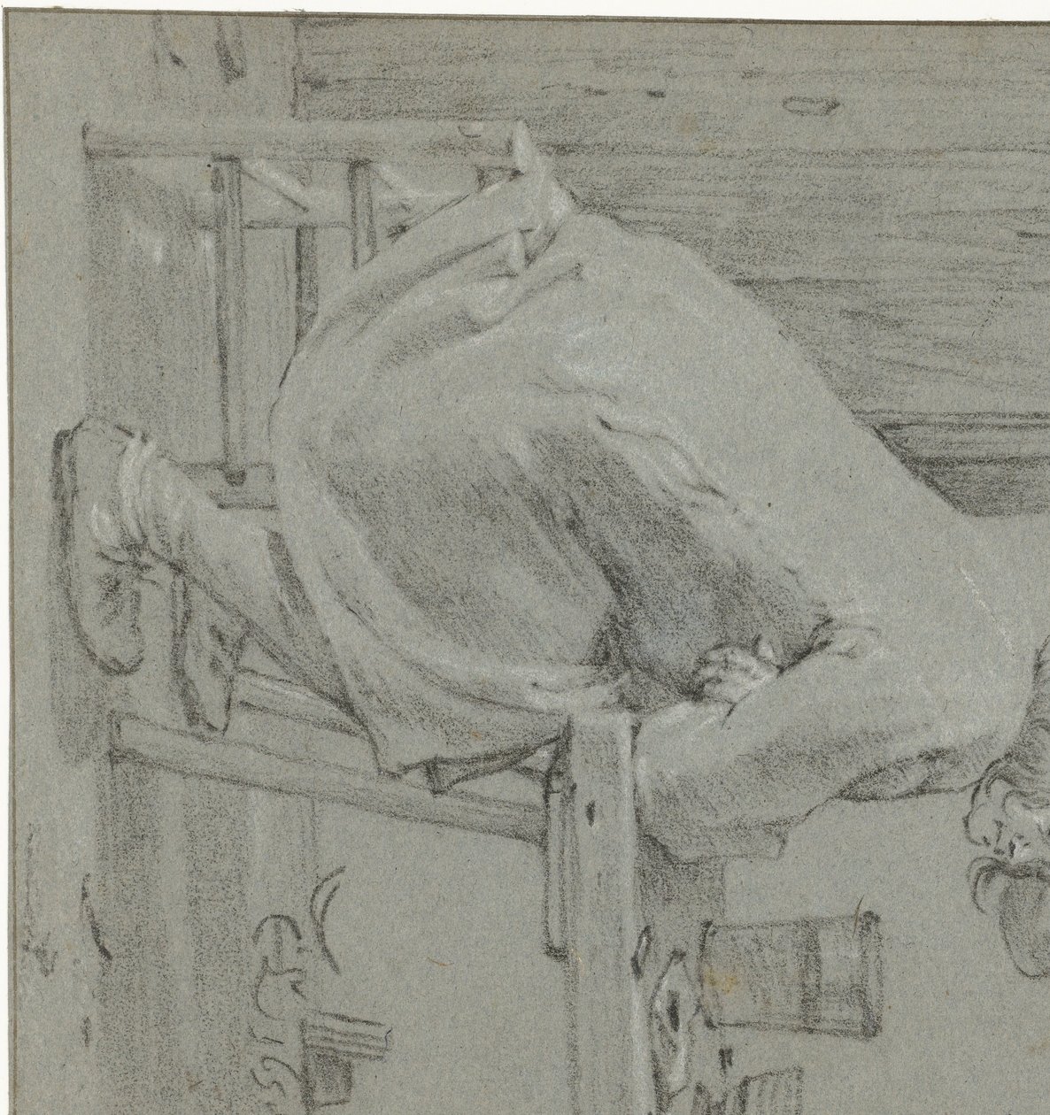 Uomo seduto a tavola da Cornelis Saftleven