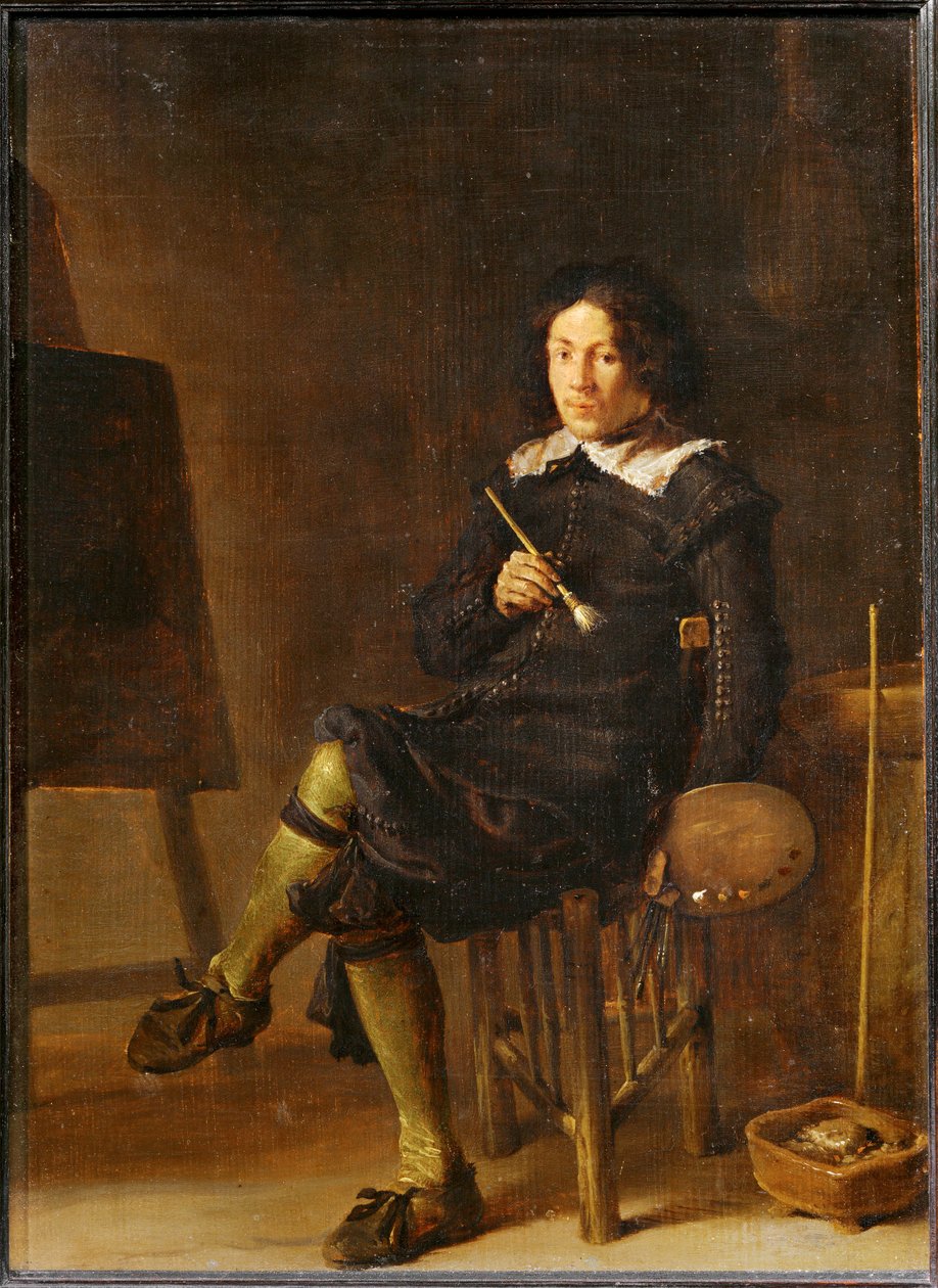 Autoritratto con cavalletto ... da Cornelis Saftleven