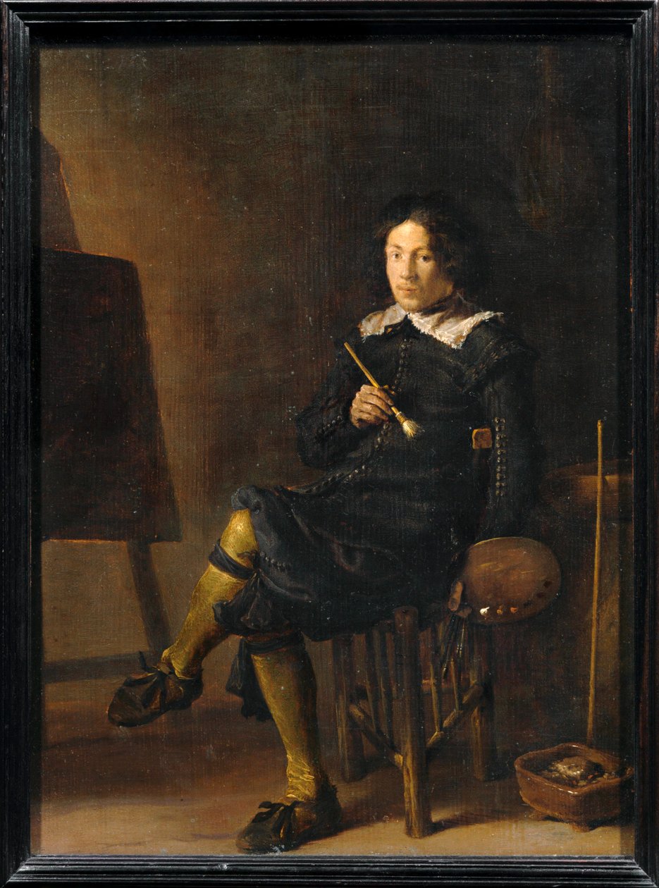Autoritratto con cavalletto ... da Cornelis Saftleven