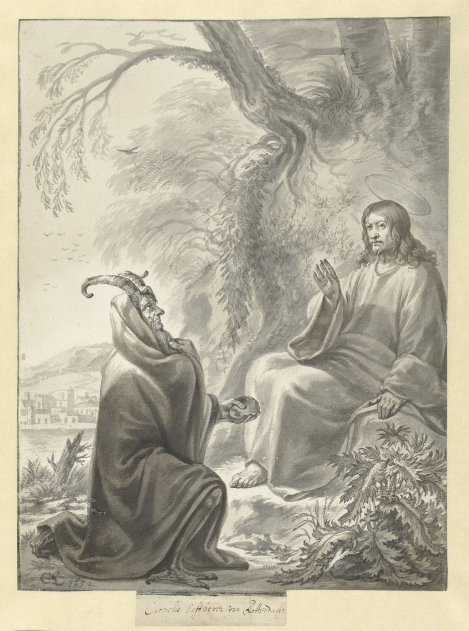 Tentazione di Cristo da Cornelis Saftleven