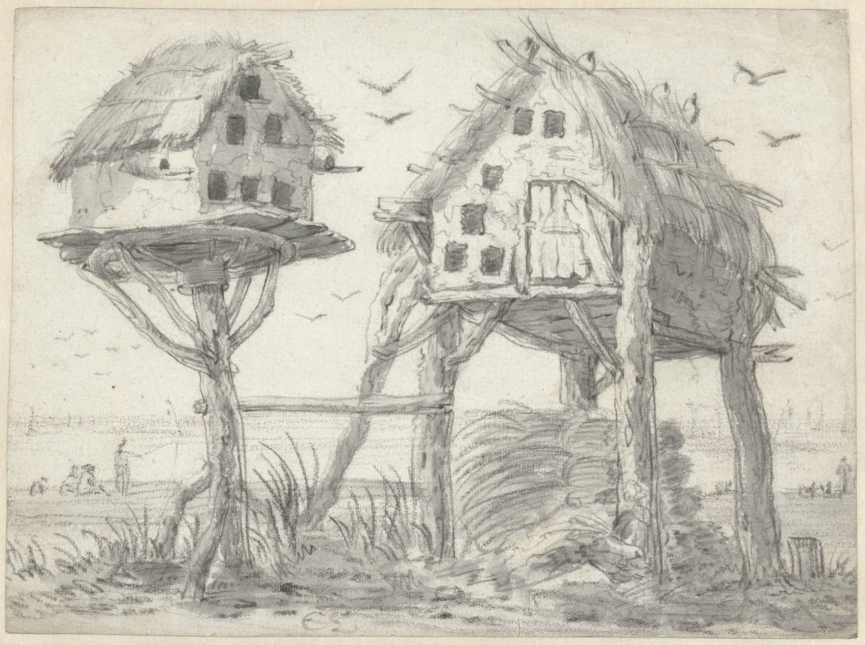 Due colombaie da Cornelis Saftleven