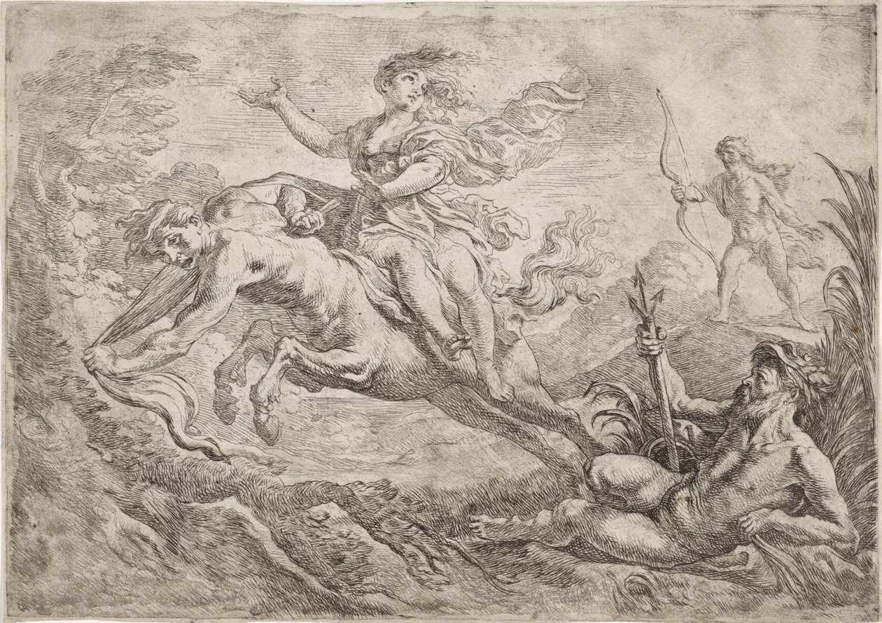 Nesso colpito dalla freccia avvelenata di Ercole da Cornelis Schut (I)