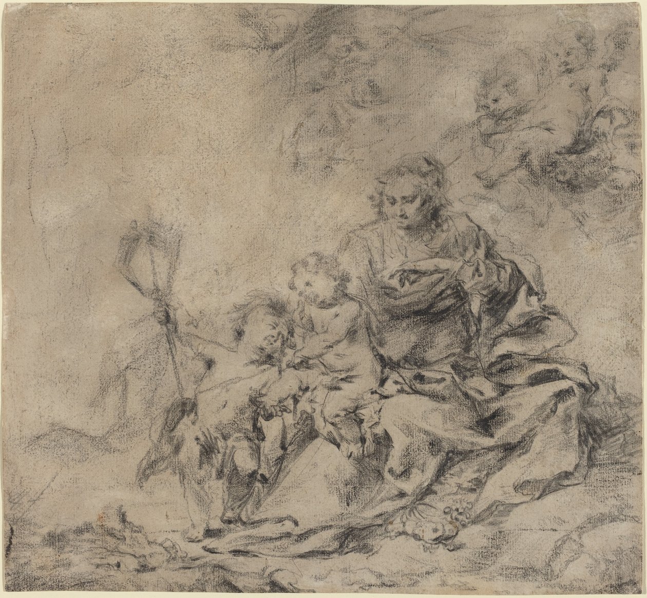La Vergine e il Bambino con Giovanni Battista da Cornelis Schut I