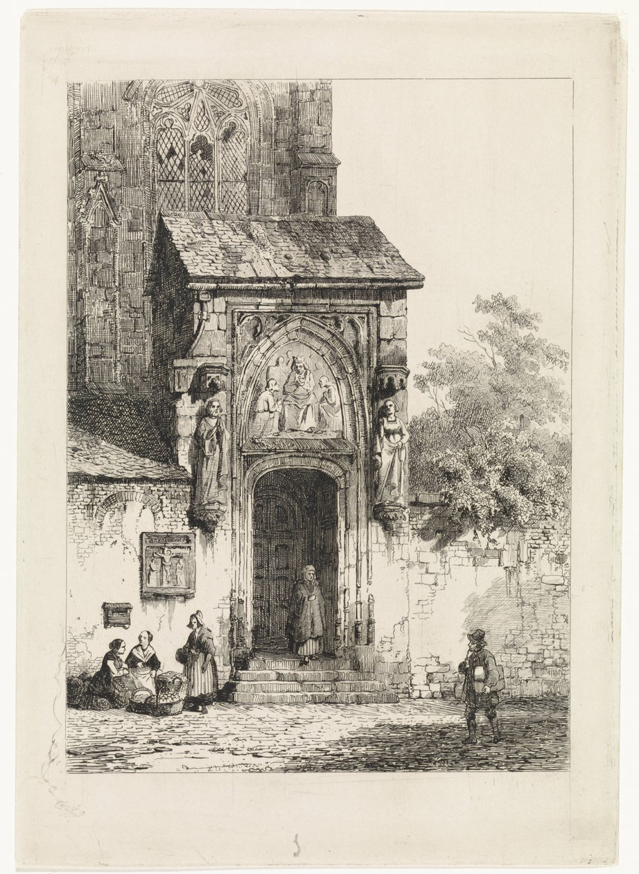 Veduta di un portale di chiesa da Cornelis Springer