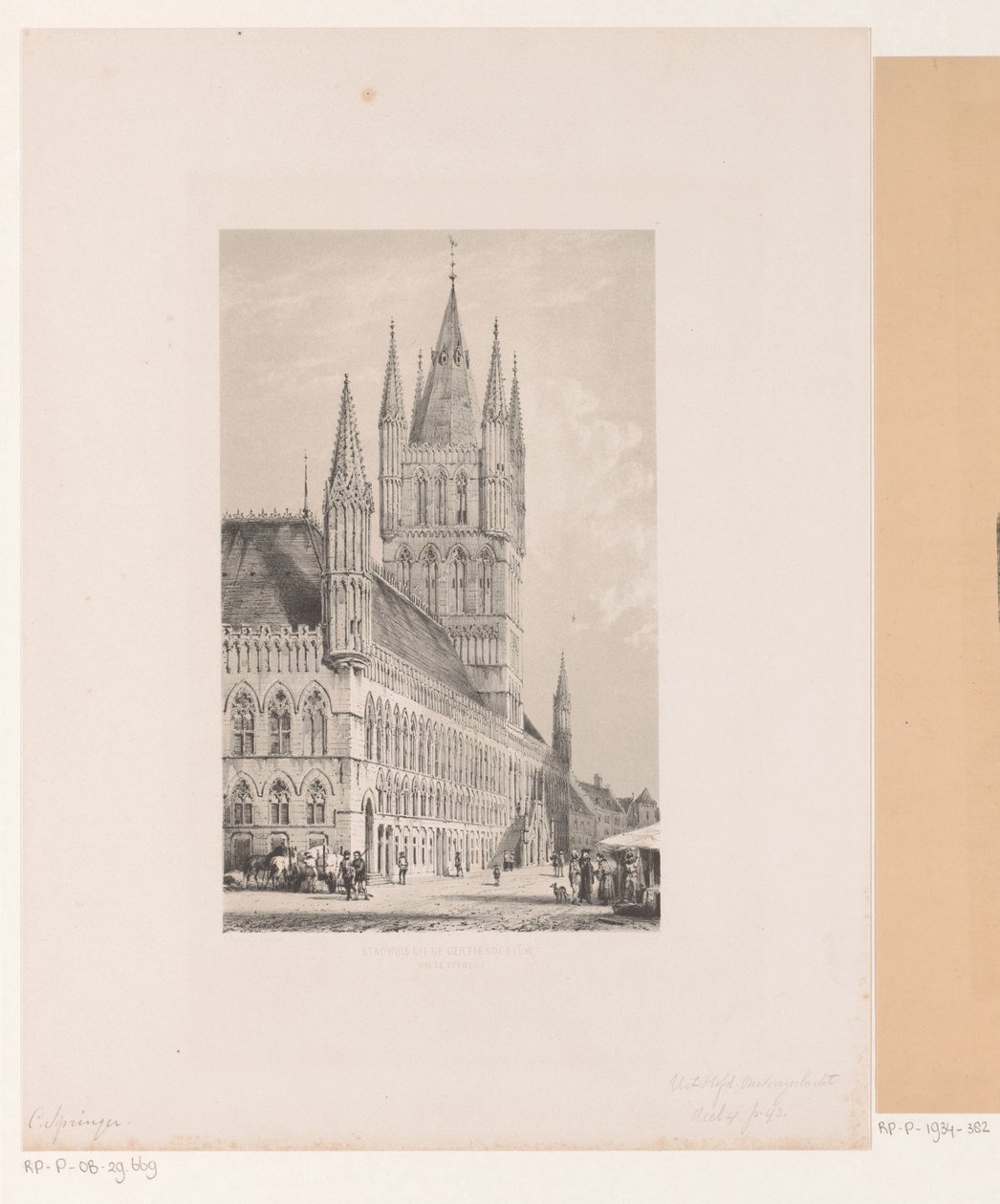 Lakenhalle di Ypres da Cornelis Springer