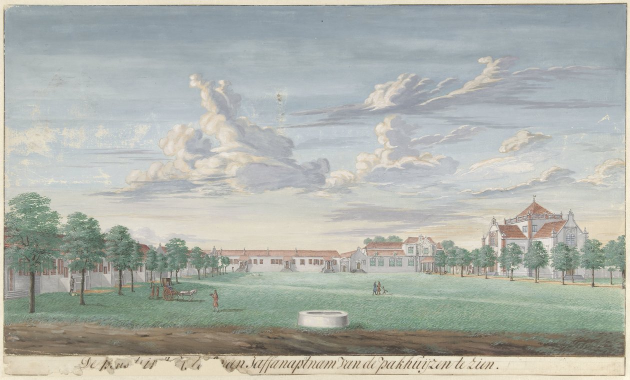 Il cortile del forte Jaffnapatnam a Ceylon da Cornelis Steiger