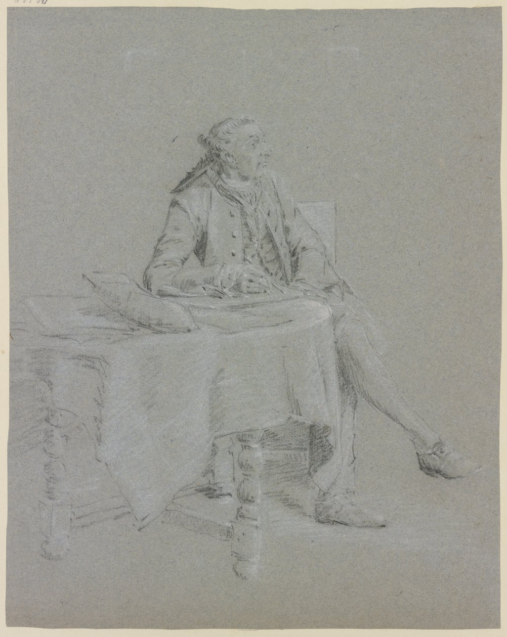 Cavaliere seduto al tavolo da Cornelis Troost