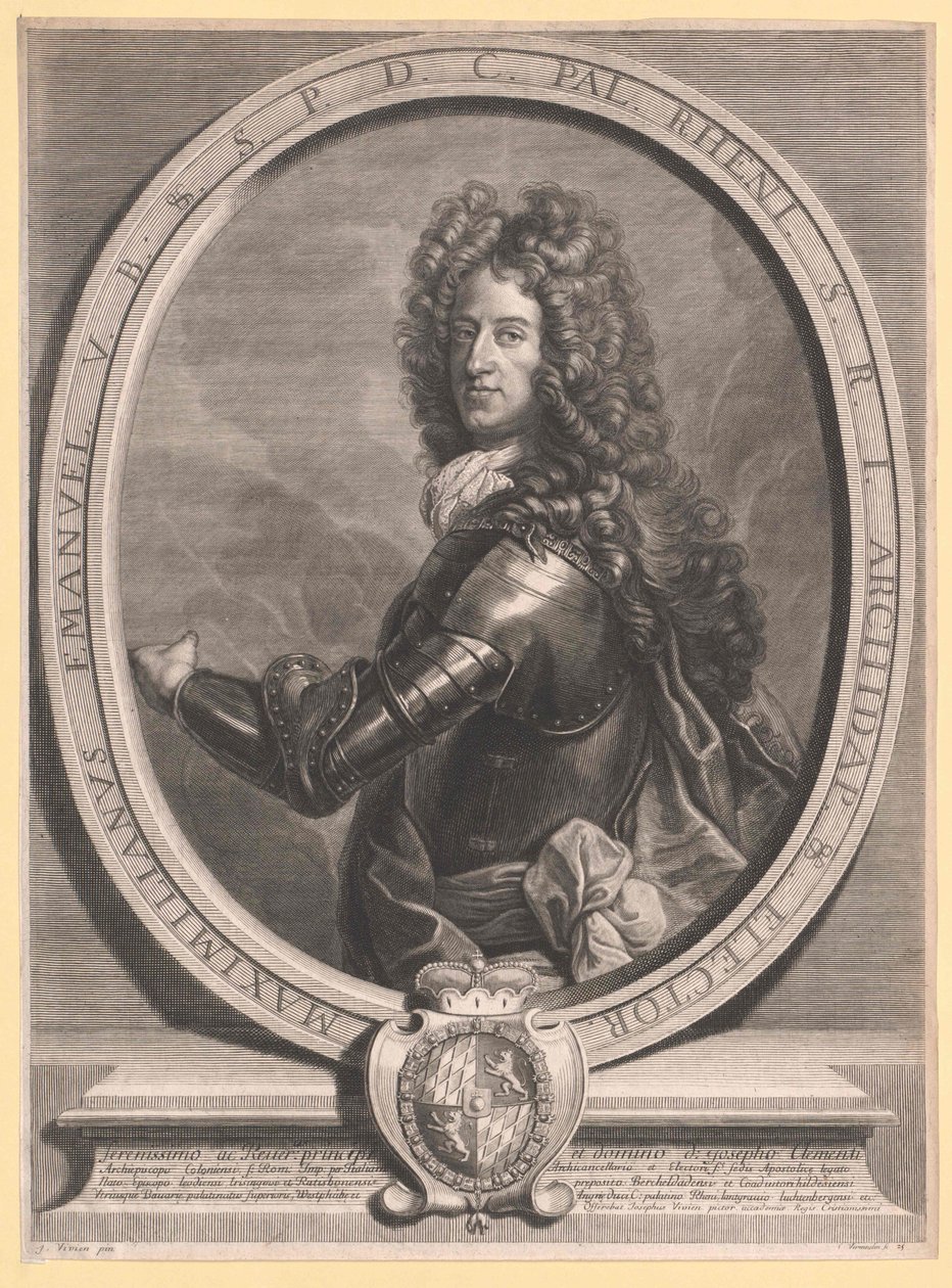 Elettore di Baviera Massimiliano II Immanuel (incisione) da Cornelis Vermeulen
