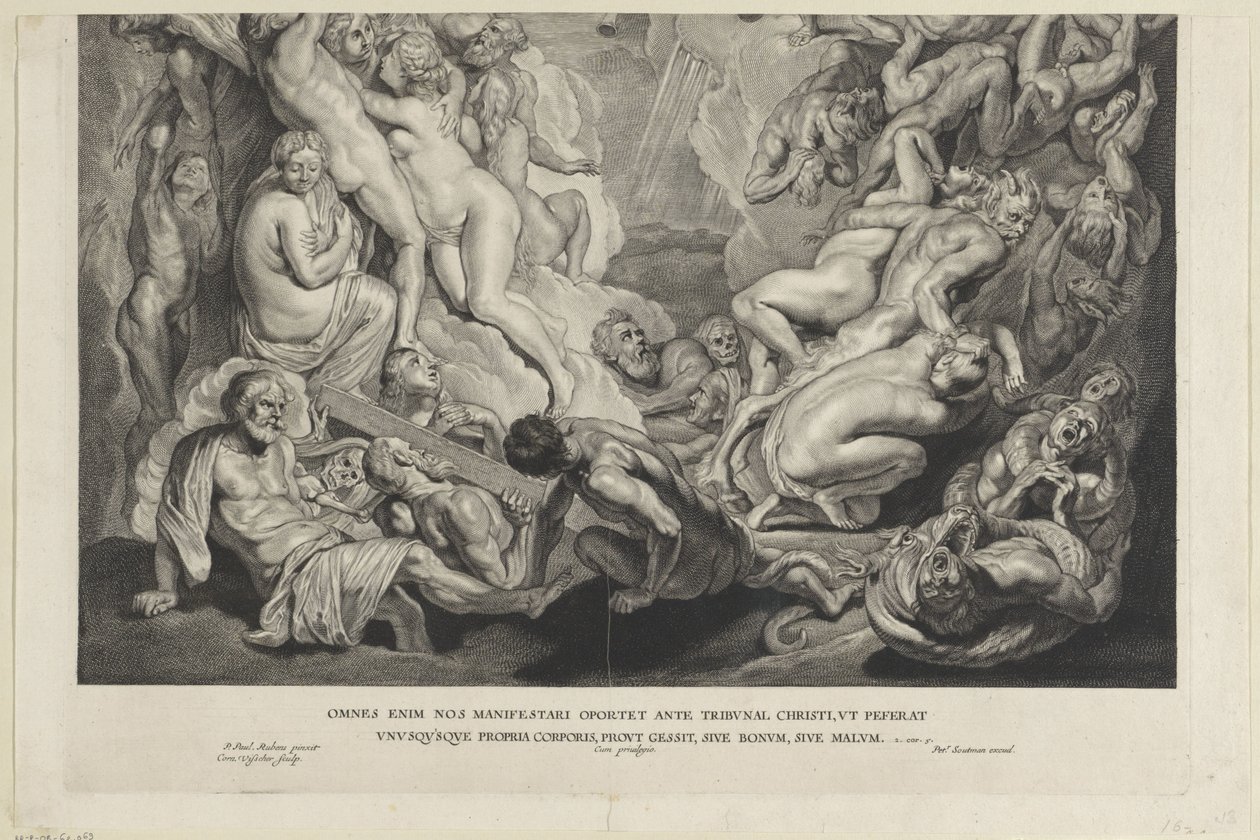 Giudizio Universale (parte inferiore) da Cornelis Visscher (II)