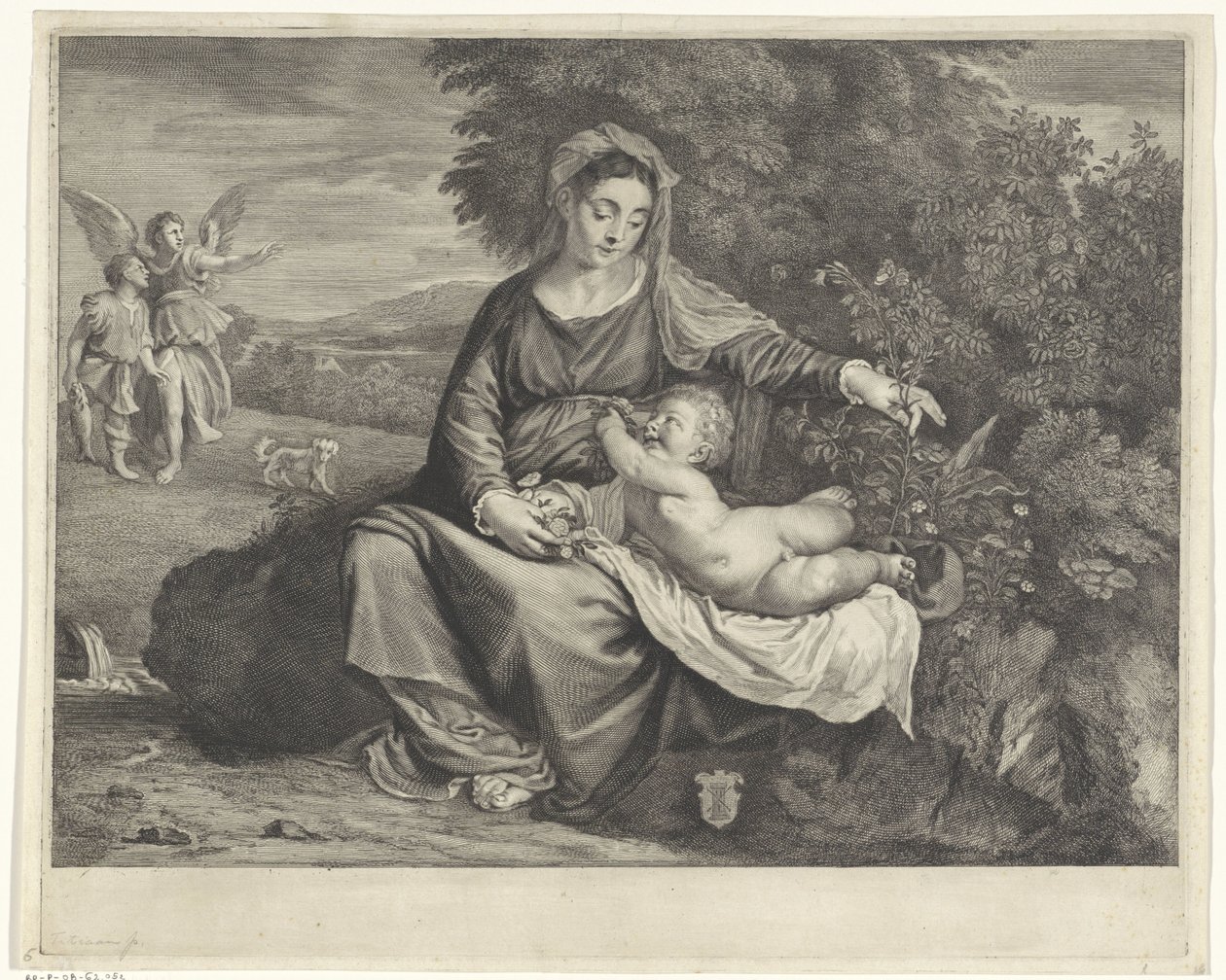 Maria con bambino e Tobia e l