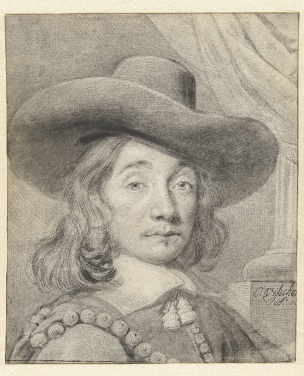 Autoritratto con cappello da Cornelis Visscher (II)
