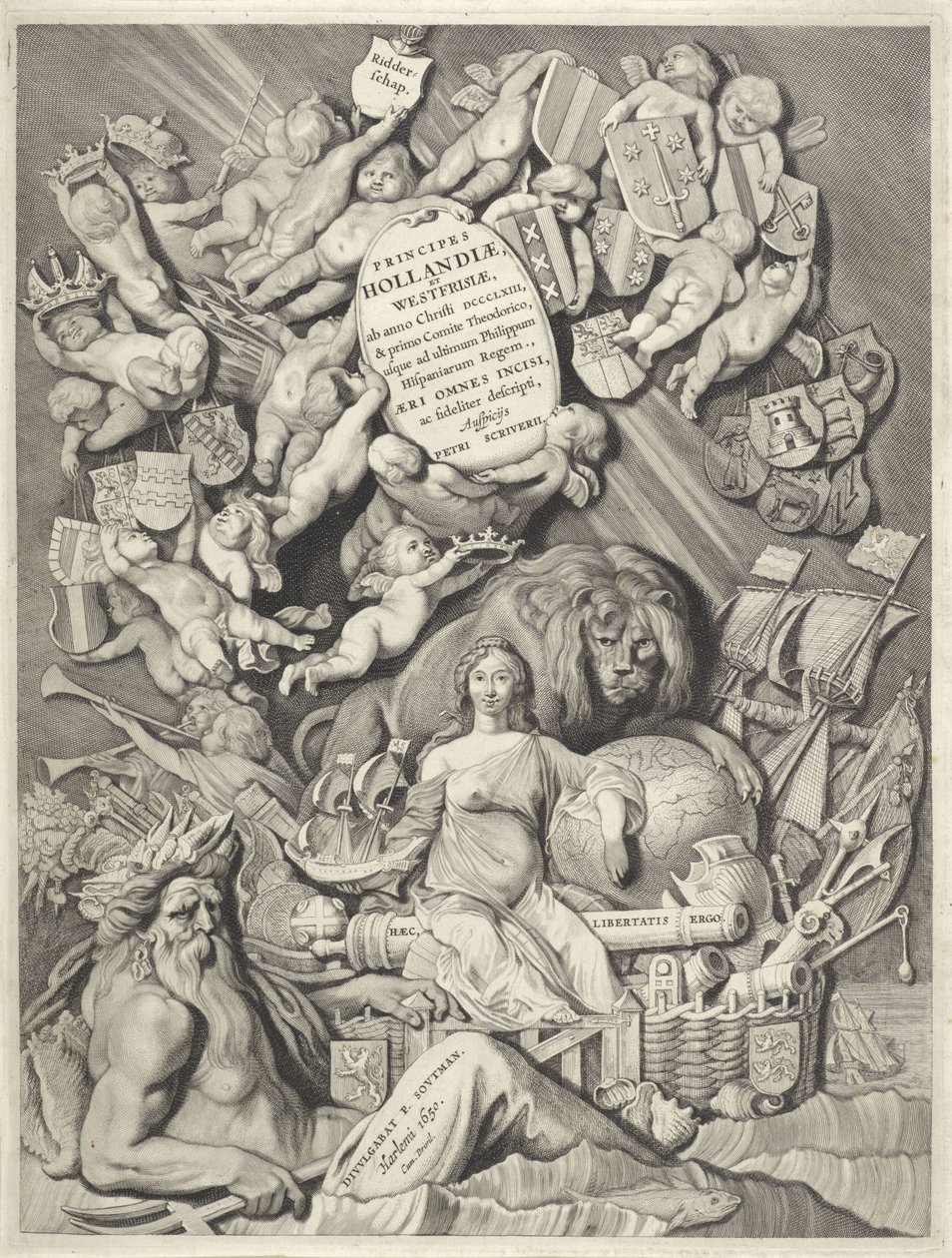 Titolo per una serie di conti e contesse di Olanda, Zelanda e Frisia da Cornelis Visscher (II)