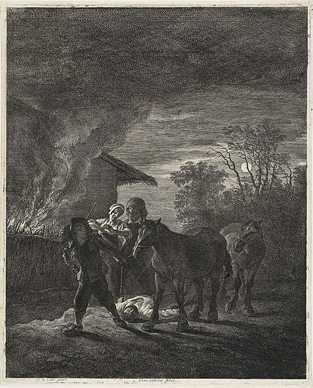 Scena al chiaro di luna da Cornelis Visscher