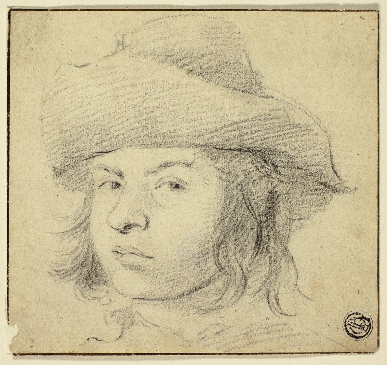 Busto di giovane uomo con cappello da Cornelis Visscher