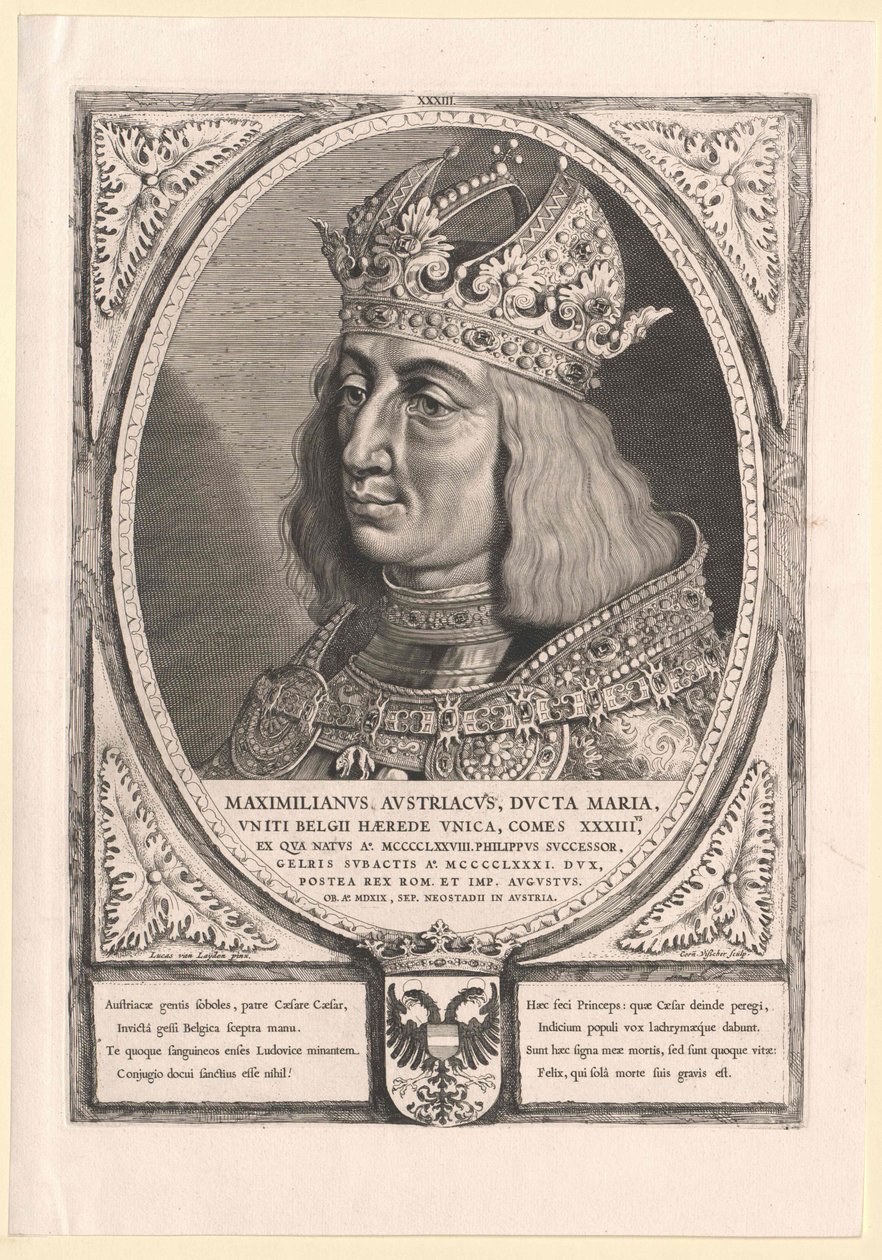 Imperatore del Sacro Romano Impero Massimiliano I da Cornelis Visscher