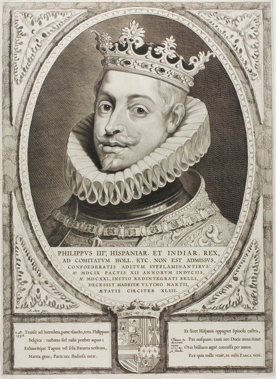 Filippo III, re di Spagna, dai Principes Hollandiae, Zelandiae, et Frisiae da Cornelis Visscher