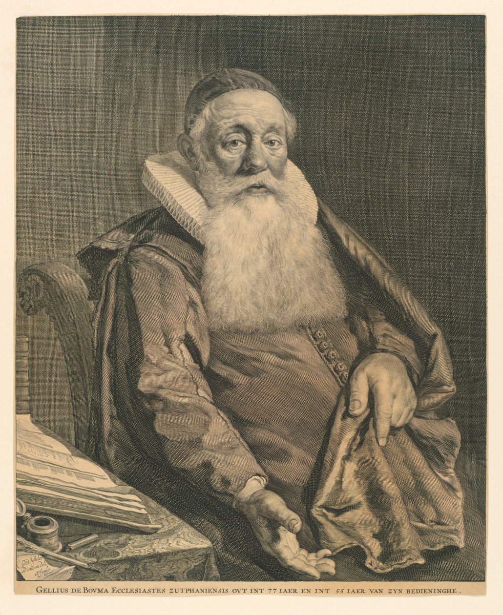 Ritratto di Gellius de Bouma da Cornelis Visscher