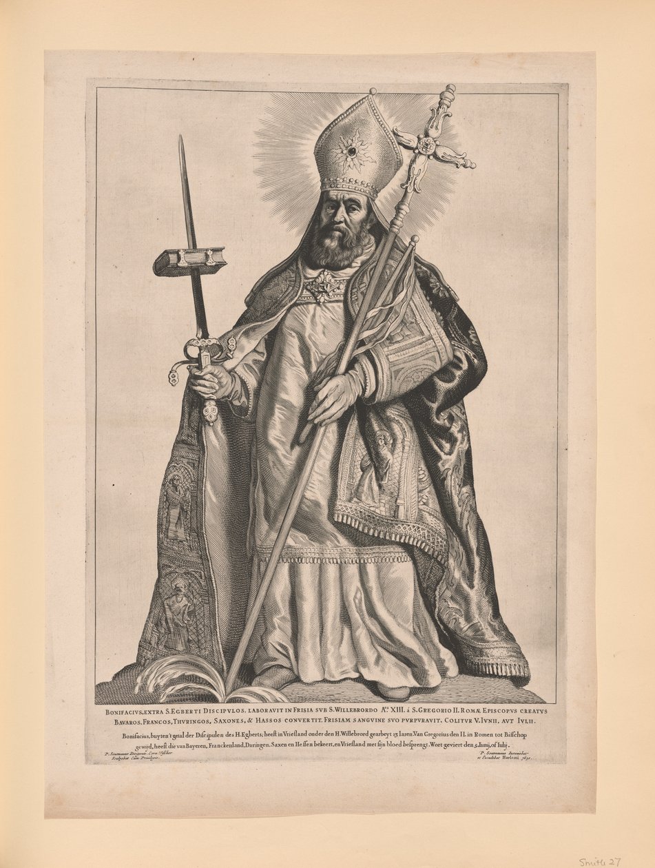 San Bonifacio, da Santi del Nord e del Sud dei Paesi Bassi da Cornelis Visscher