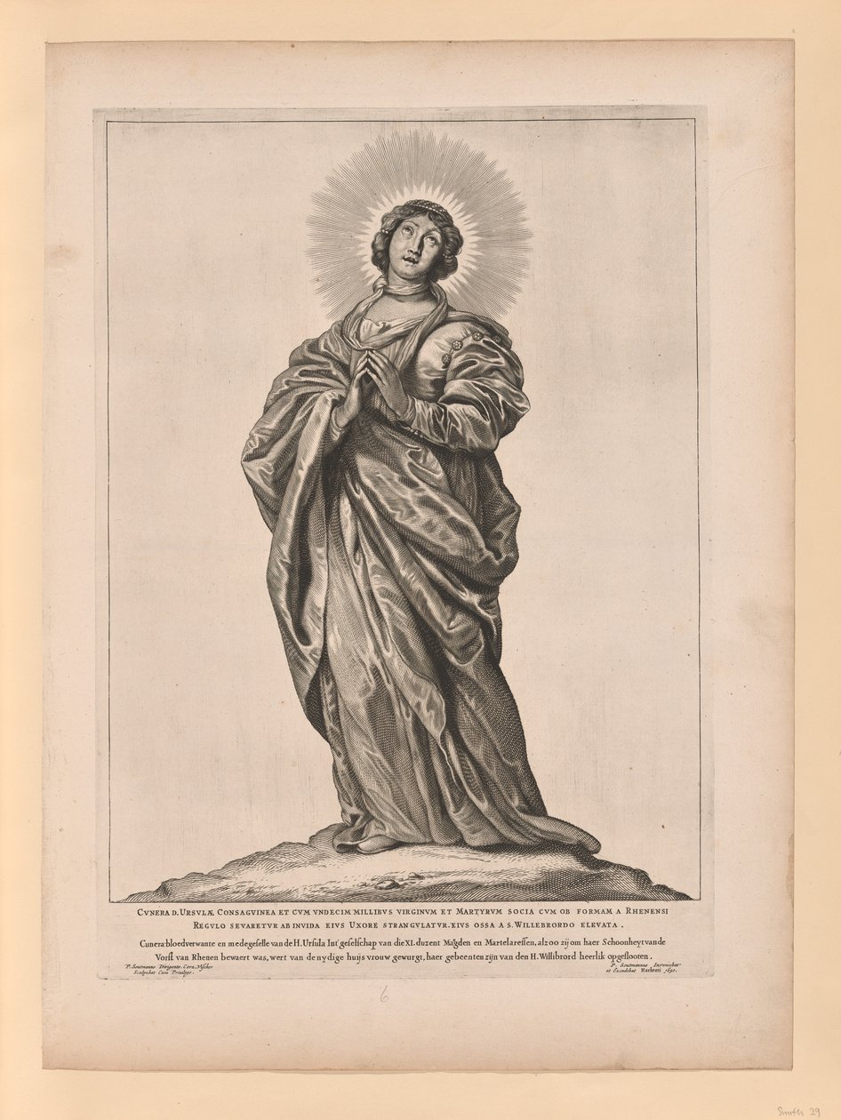 Santa Cunera, da Santi del Nord e del Sud dei Paesi Bassi da Cornelis Visscher