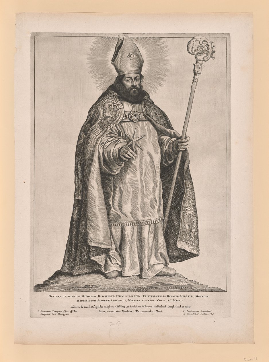 San Federico di Utrecht, da Santi del Nord e del Sud dei Paesi Bassi da Cornelis Visscher