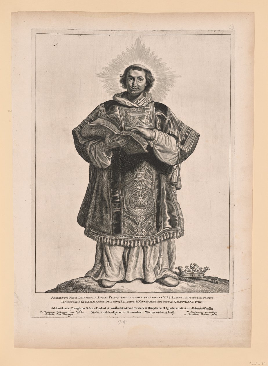 San Werenfridus, dai Santi dei Paesi Bassi settentrionali e meridionali da Cornelis Visscher