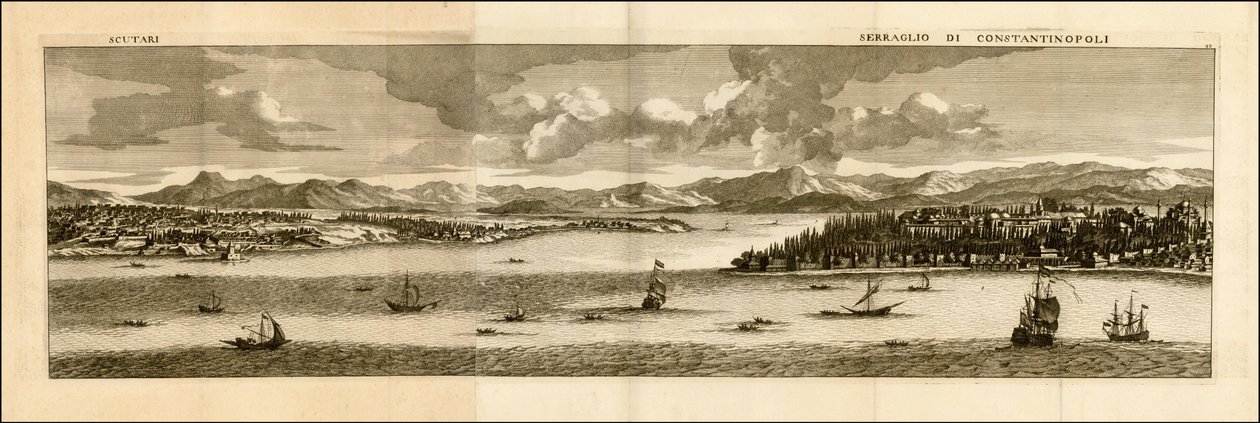 1698 illustration - Scutari - Serraglio Di Constantinopoli da Cornelis de Bruijn