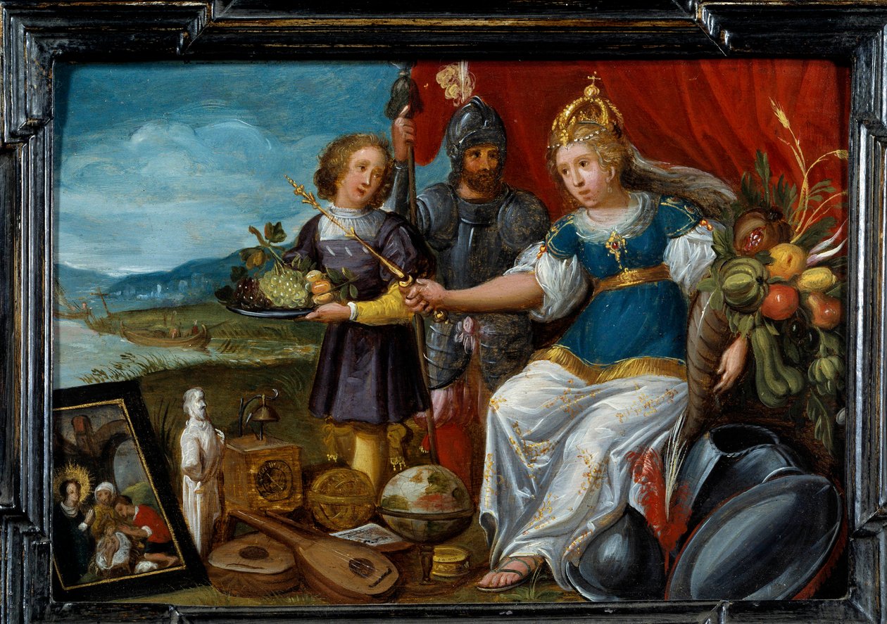 Quattro parti del mondo: Europa. Dipinto di Cornelis De Baellieur da Cornelis de I Baellieur