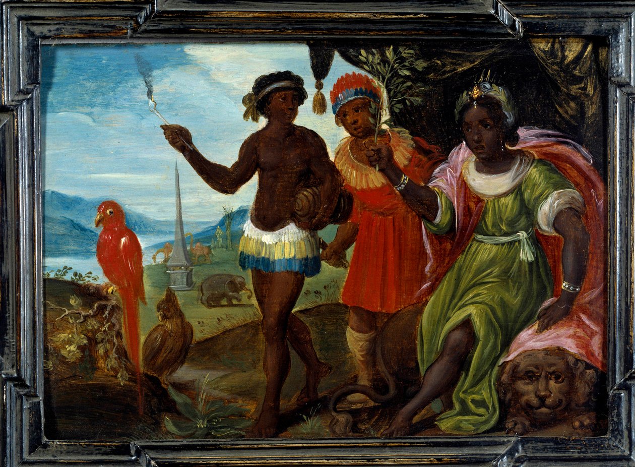 Le quattro parti del mondo: Africa. Dipinto di Cornelis De Baellieur da Cornelis de I Baellieur