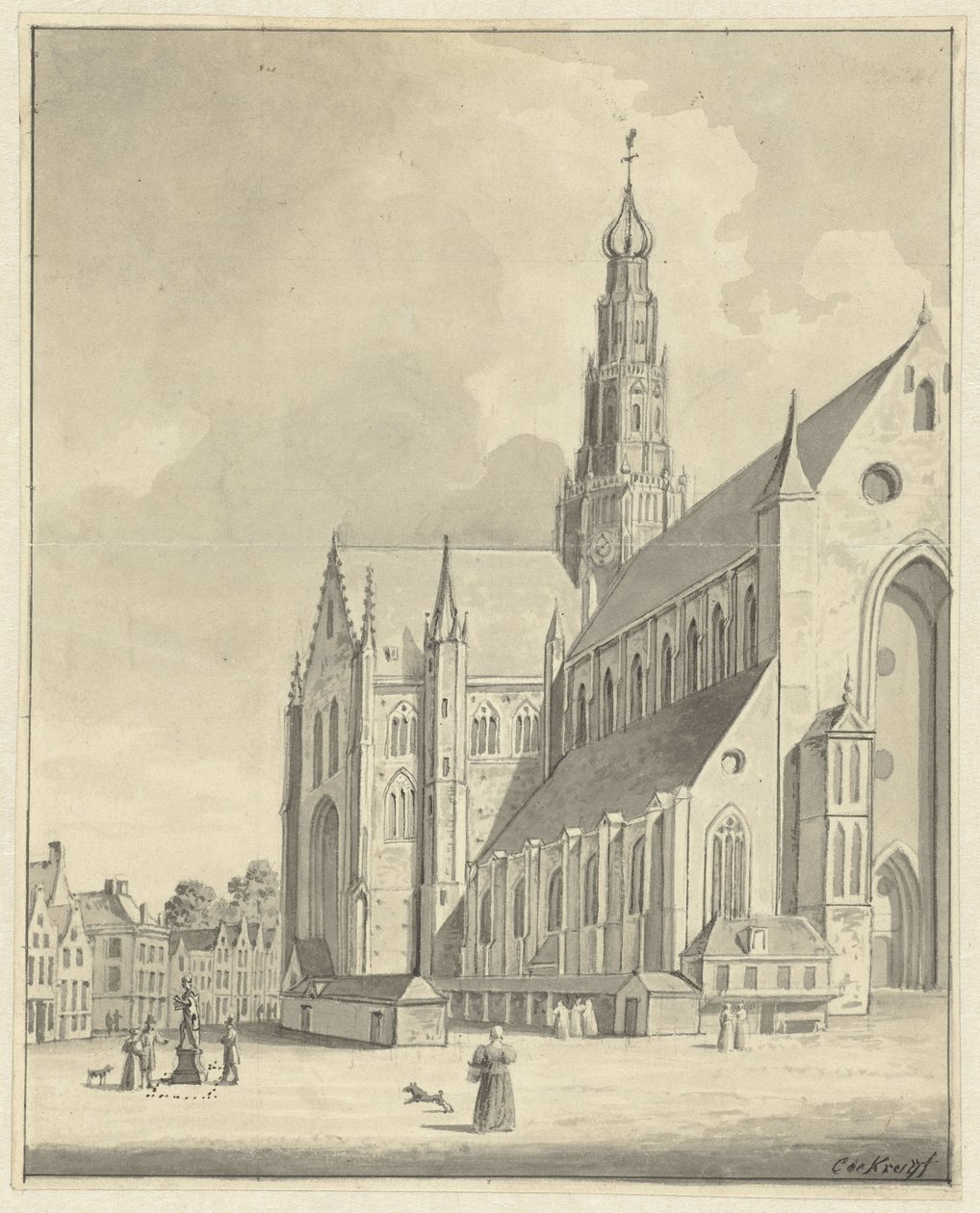 La Sint-Bavo a Haarlem da Cornelis de Kruyff
