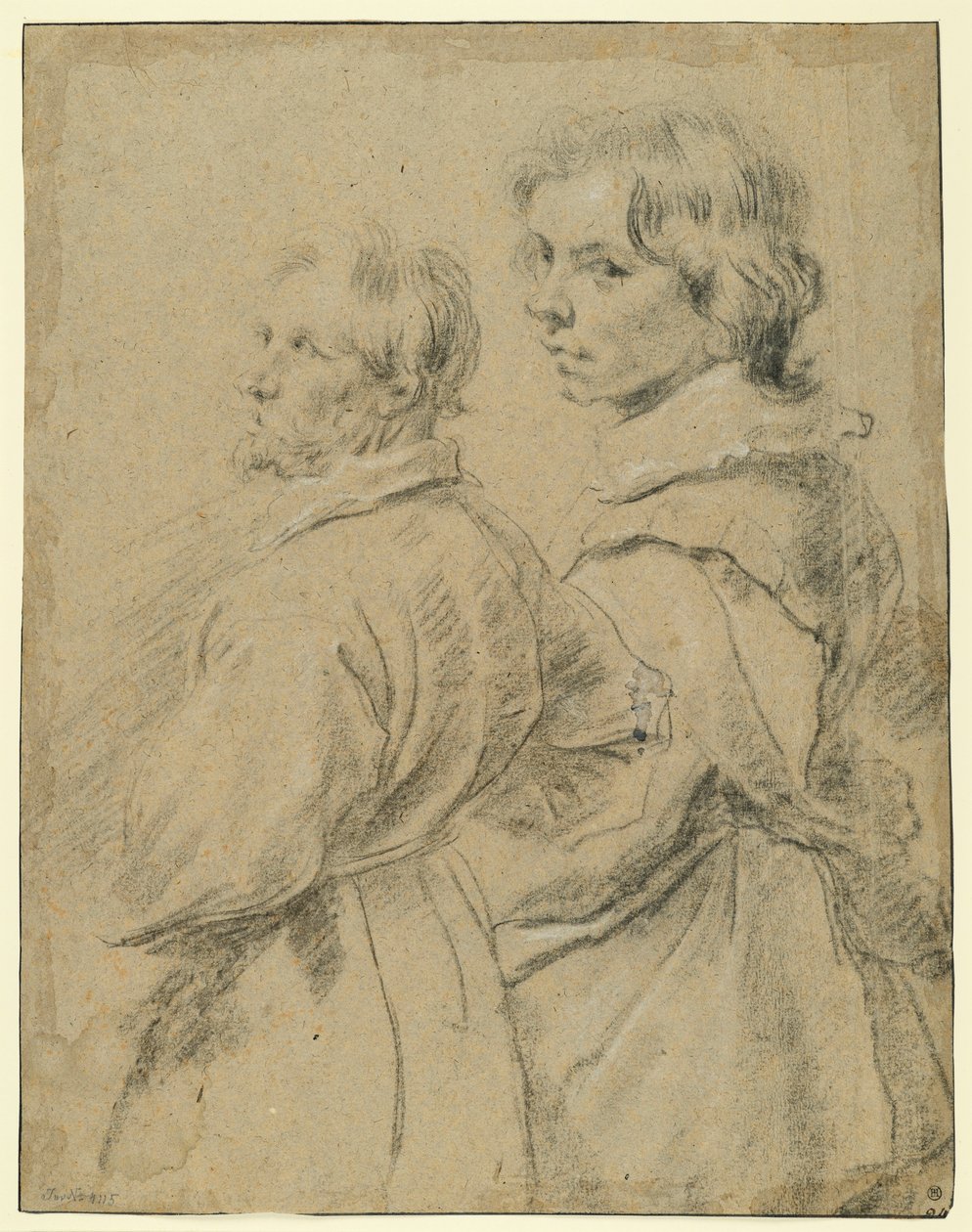 Studio di ritratto di un uomo anziano e di un uomo più giovane da Cornelis de Vos