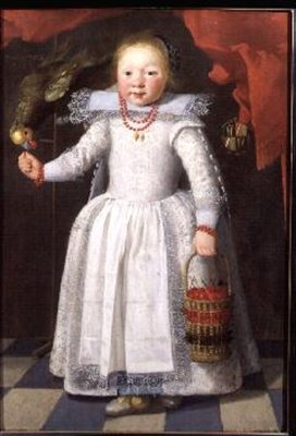 Bambina con un pappagallo da Cornelis de Vos