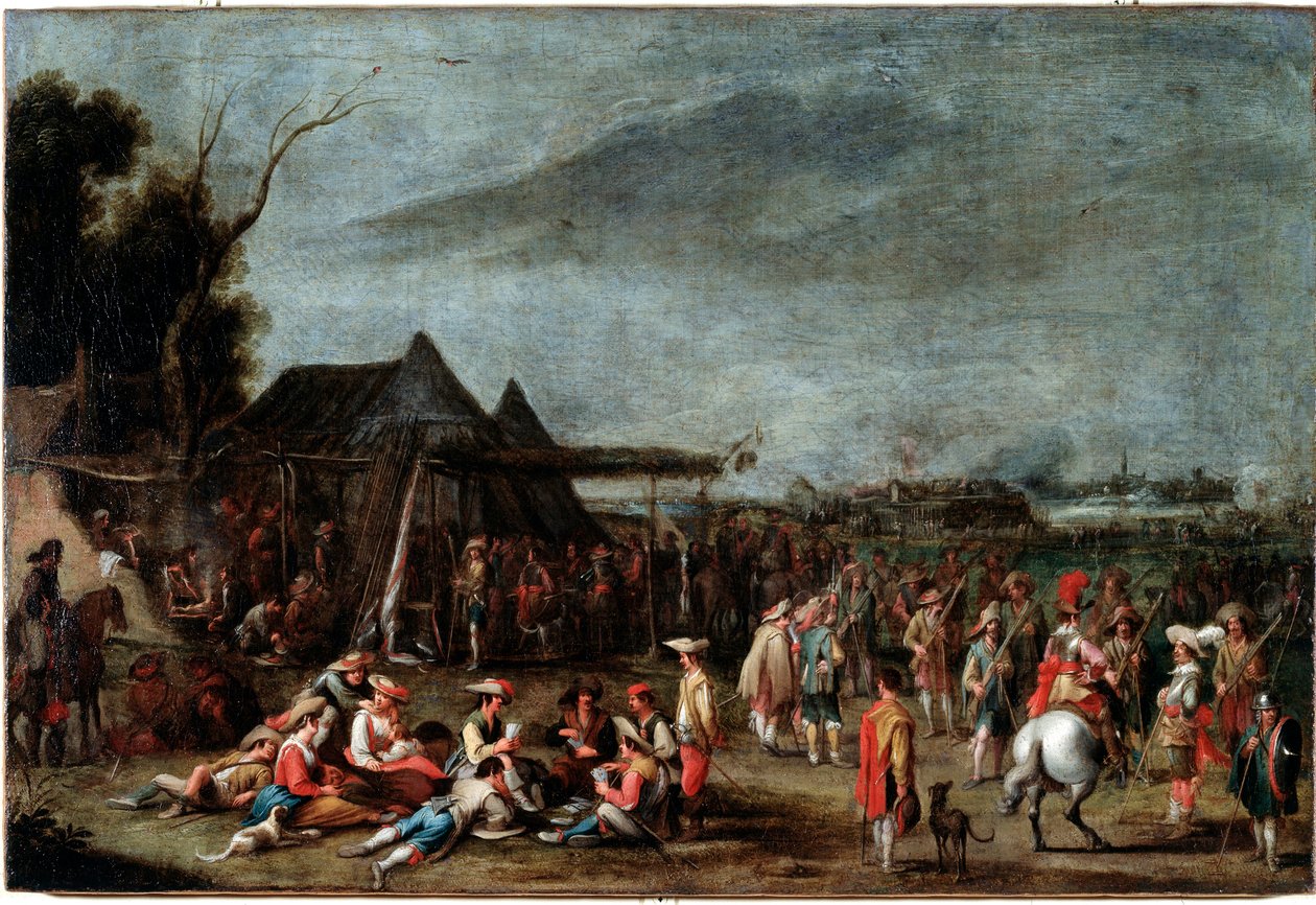 Bivacco di soldati da Cornelis de Wael