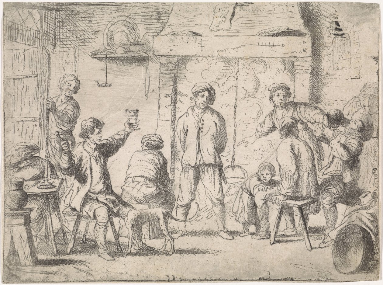 Contadini in una locanda da Cornelis de Wael