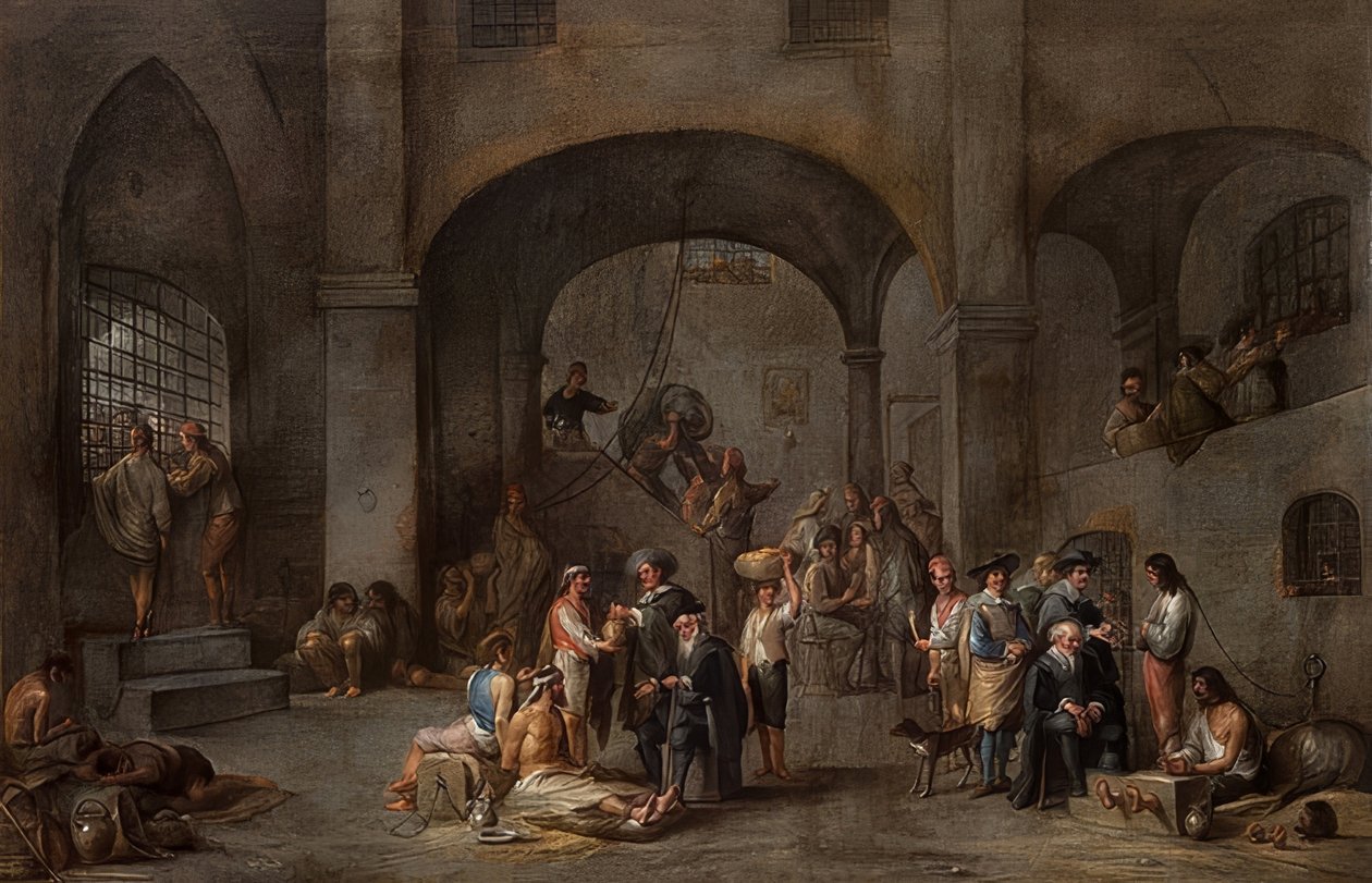 La visita ai prigionieri (Da un ciclo con le sette opere di misericordia) da Cornelis de Wael