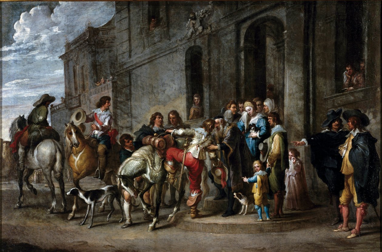 Parabola della Bibbia: La partenza del figliol prodigo da Cornelis de Wael
