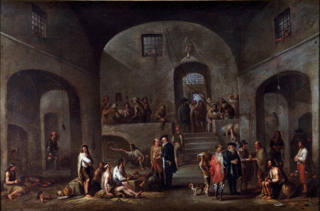 Le sette opere di misericordia corporale: la visita dei prigionieri da Cornelis de Wael