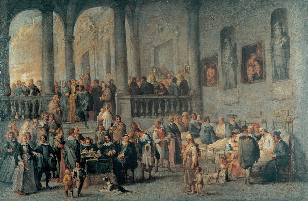 Visitare i malati da Cornelis de Wael