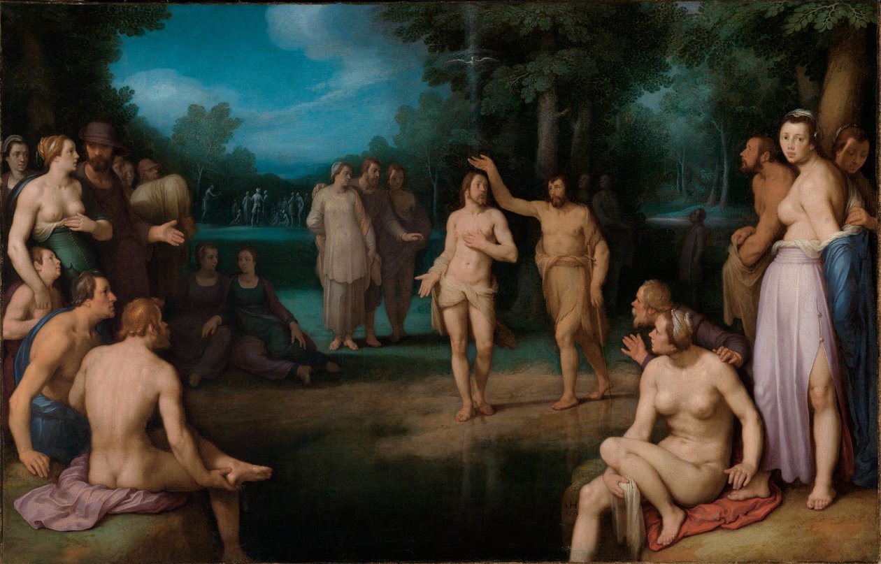 Tedesco: Taufe Christi Battesimo di Cristo da Cornelis van Haarlem